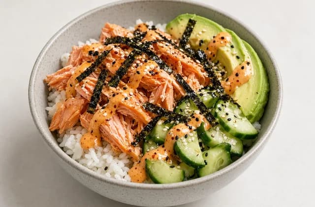 Photo of Leftover salmon rice bowl