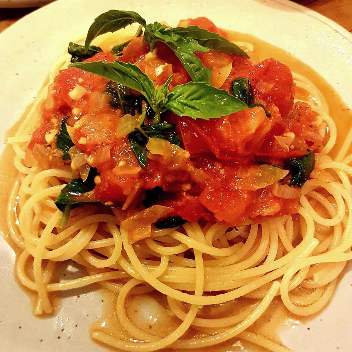 Photo of 15 minute tomato basil pasta