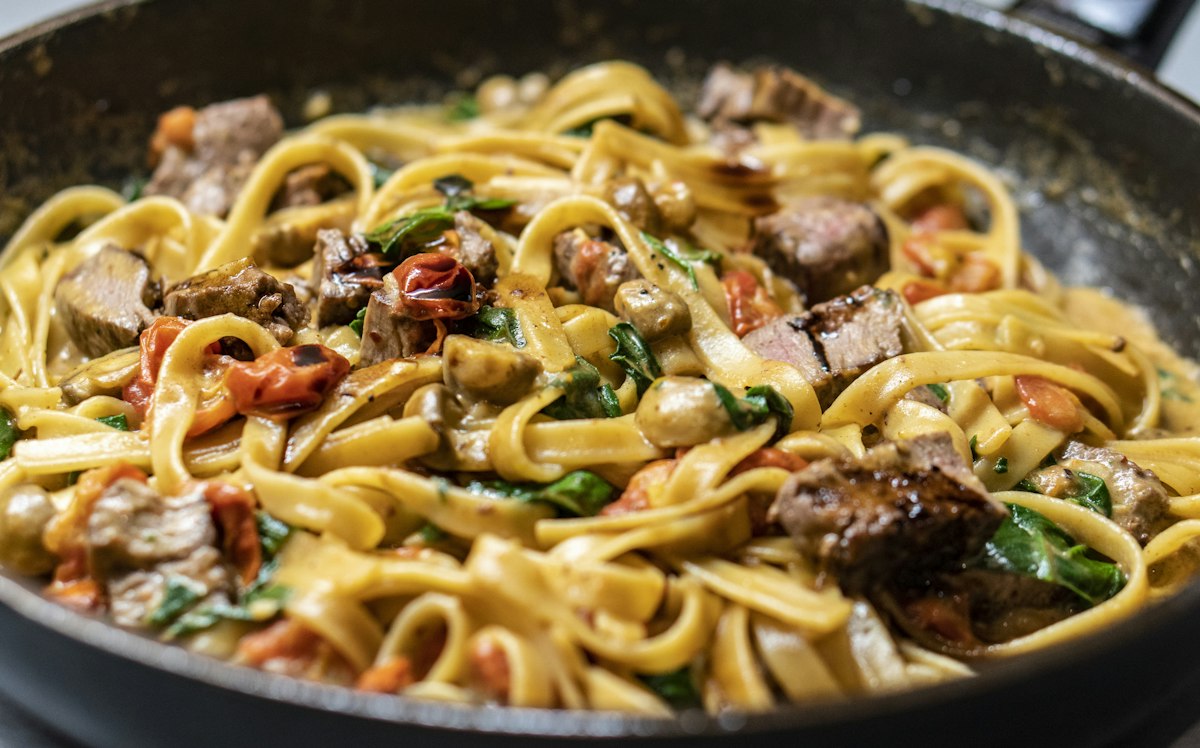 Leo Okonkwo's version of Brown butter miso noodles