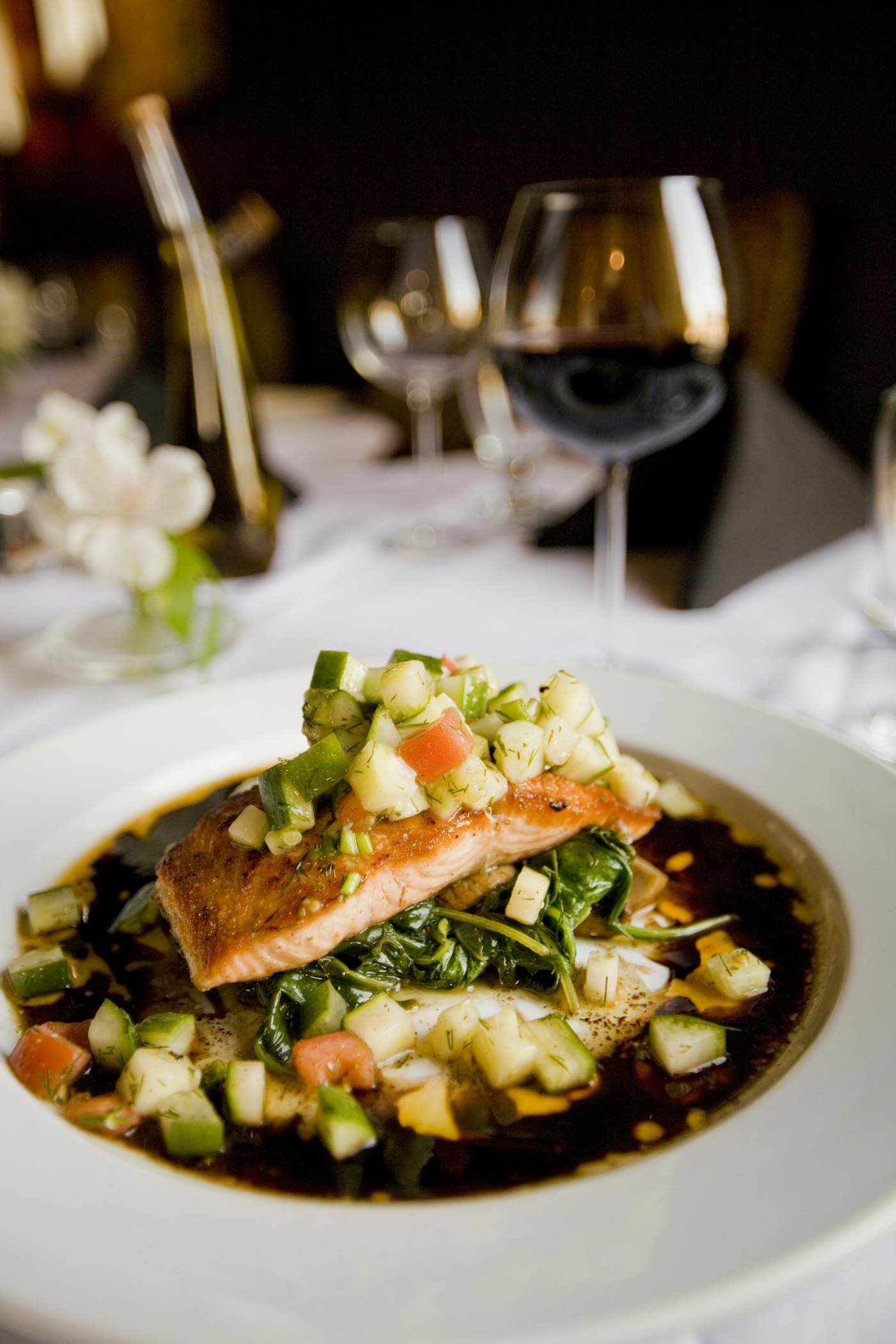 Ginger scallion salmon